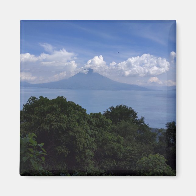 Lake Atitlan Volcanoes Photo Magnet (Front)