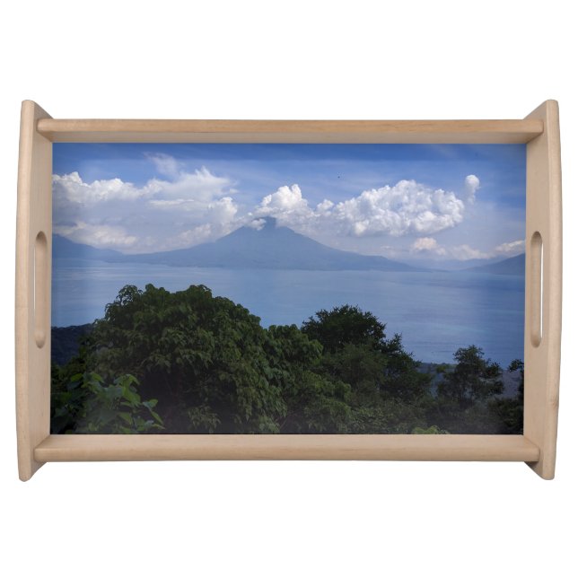 Lake Atitlan Volcanoes Photo Serving Tray (Front)
