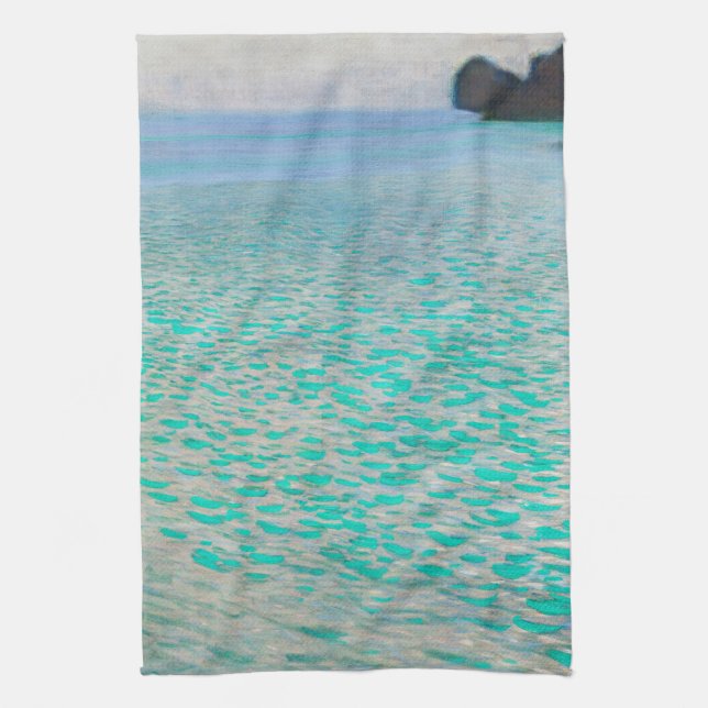Lake Atter, Gustav Klimt Kitchen Towel (Vertical)