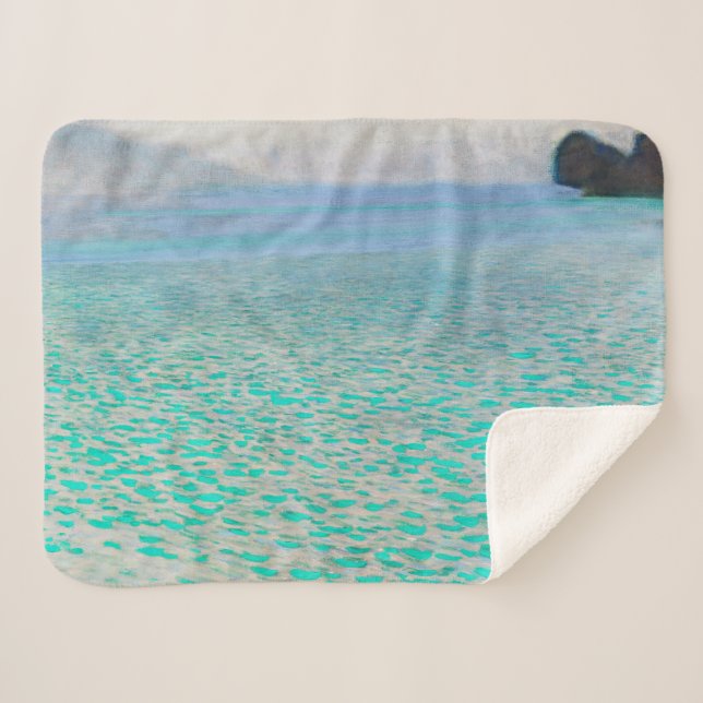 Lake Atter, Gustav Klimt Sherpa Blanket (Front (Horizontal))