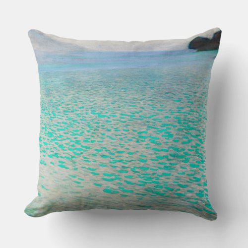 Lake Atter Gustav Klimt Throw Pillow