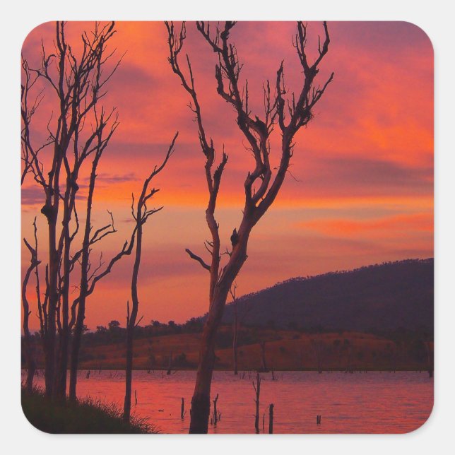 Lake Awoonga sunset sticker (Front)