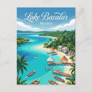 Lake Bacalar (Lagoon of Seven Colors) Mexico Postcard