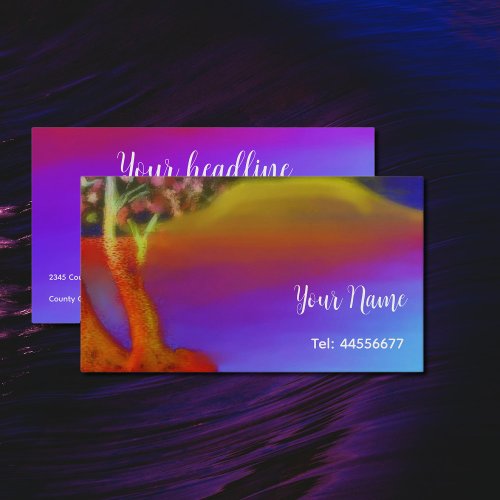 Lake Balaton by night Business Card Template