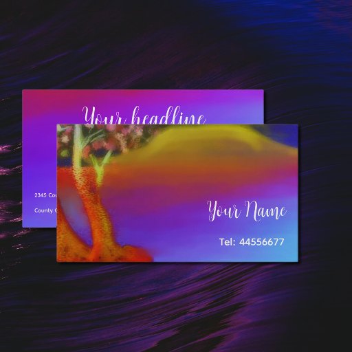 Customizable Lake Balaton by night Business Card Template