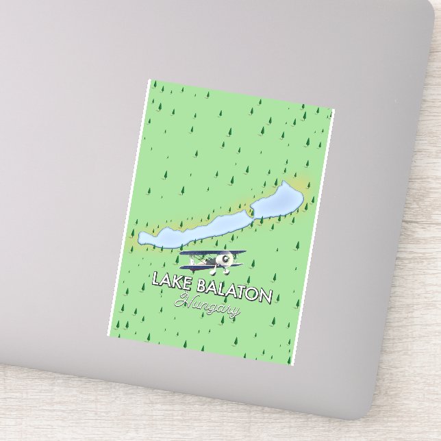 Lake Balaton Hungary map Sticker (Detail)