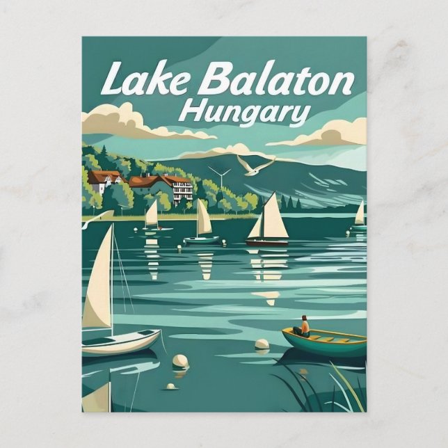Lake balaton hungary postcard (Front)