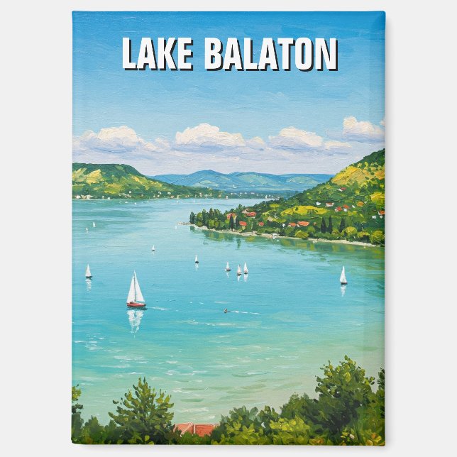 Lake Balaton Hungary Travel Magnet (Front)