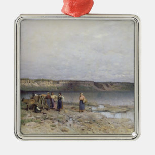 Lake Balaton with the Shore of Akarattya, 1885 Metal Ornament