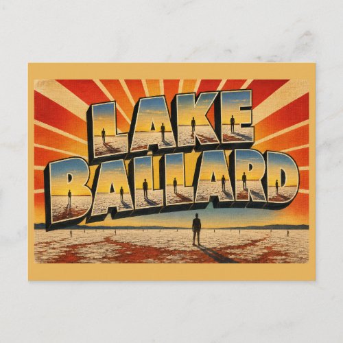 Lake Ballard WA Vintage Travel Art Postcard