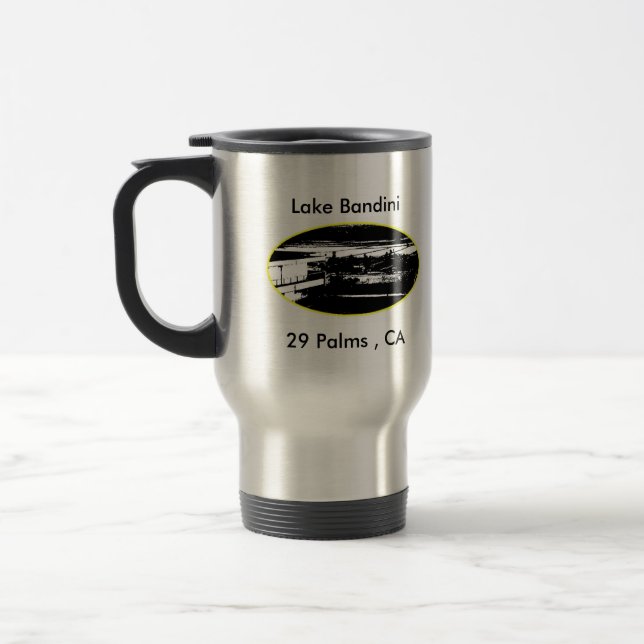 Lake Bandini, 29 Palms , CA Travel Mug (Left)