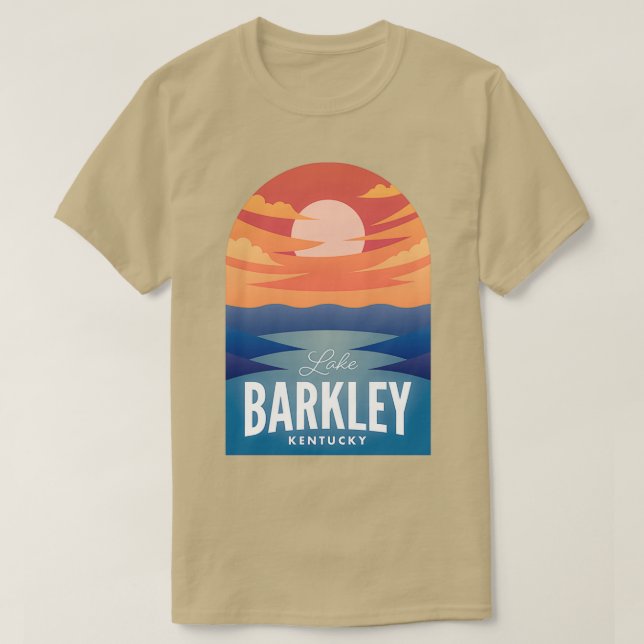 Lake Barkley KY Retro Sunset T-Shirt (Design Front)