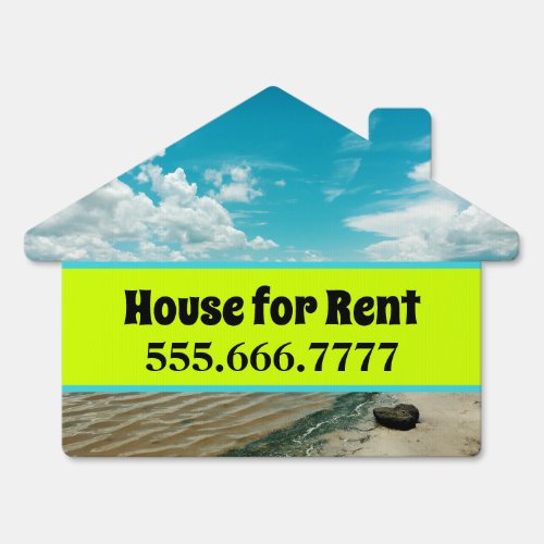 Lake Beach House for Rent Sale Yard Sign