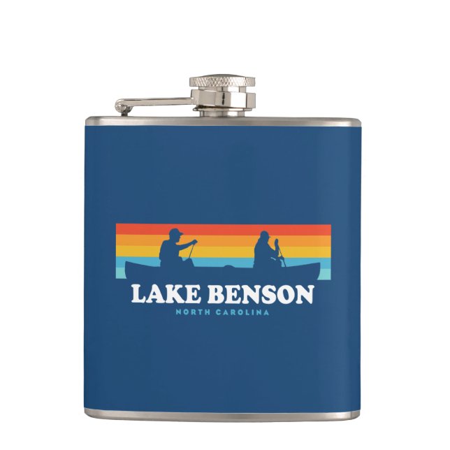 Lake Benson North Carolina Canoe Flask (Front)