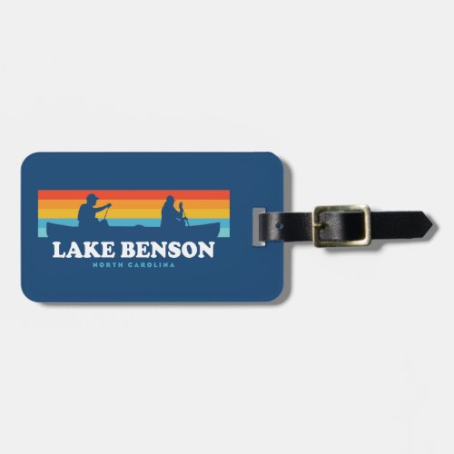 Lake Benson North Carolina Canoe Luggage Tag