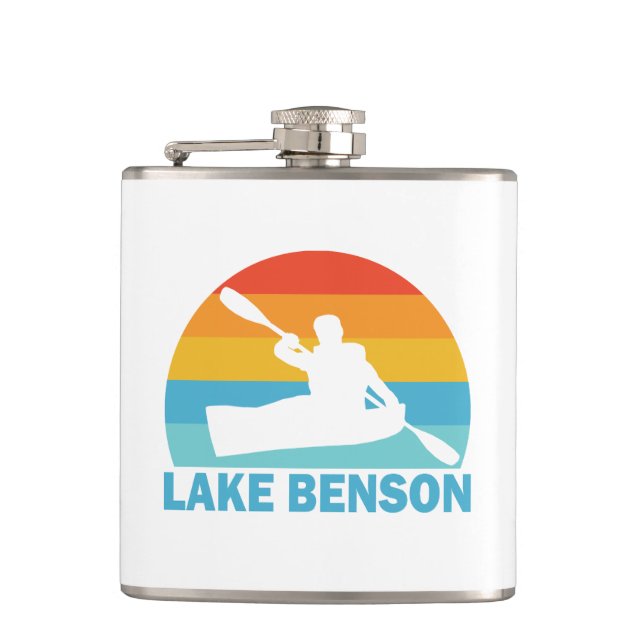 Lake Benson North Carolina Kayak Flask (Front)