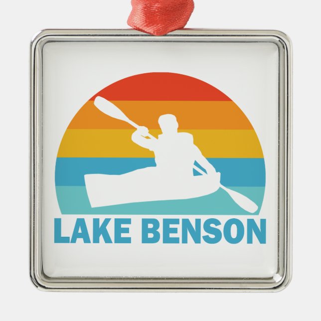 Lake Benson North Carolina Kayak Metal Ornament (Front)