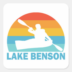 Lake Benson North Carolina Kayak Square Sticker