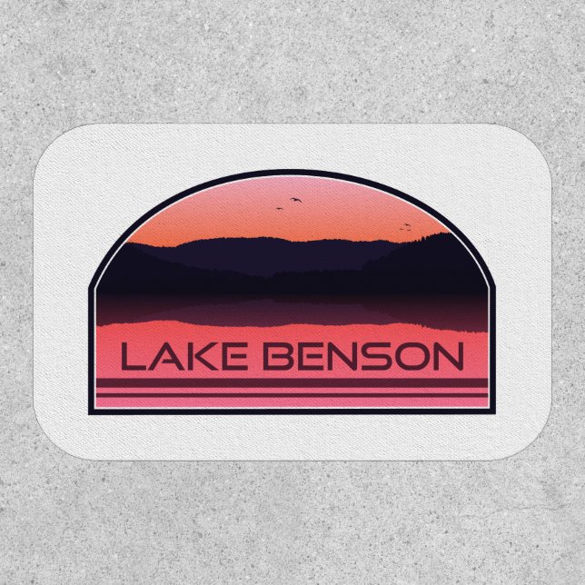 Lake Benson North Carolina Red Sunrise Patch (Front)
