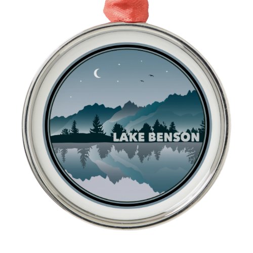 Lake Benson North Carolina Reflection Metal Ornament