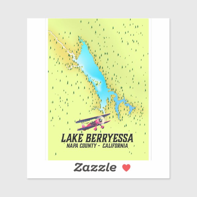 lake berryessa Napa County, California Sticker (Sheet)