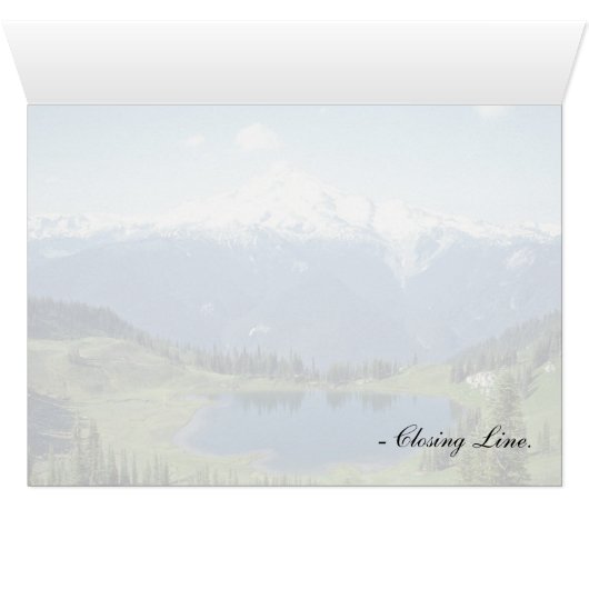 Lake Between The Mountains (Inside Horizontal (Bottom))