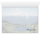 Lake Between The Mountains Cards (Inside Horizontal (Bottom))