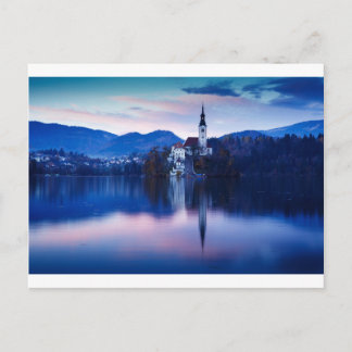 Lake Bled and the Island church Postcard