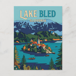 Lake Bled (Bled Island) Slovenia Postcard