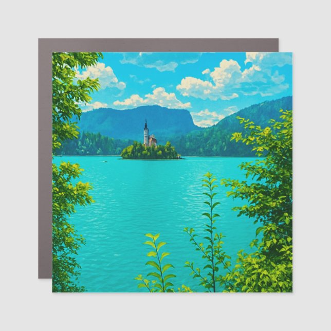 Lake Bled Car Magnet (Front)
