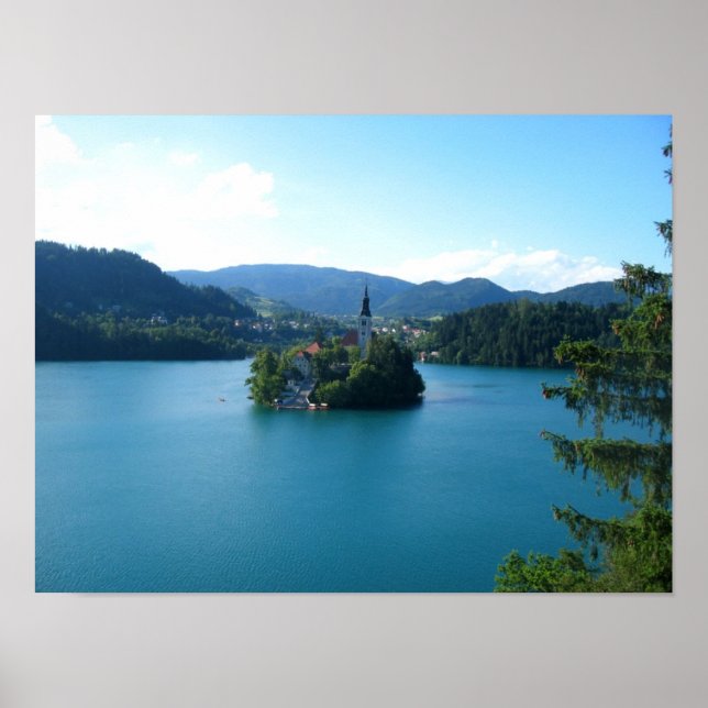 Lake Bled Island Slovenia Poster (Front)