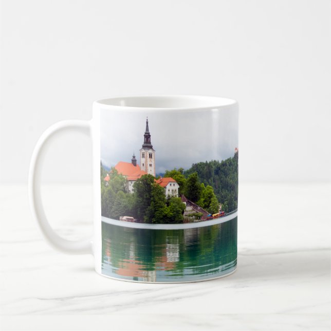 Lake Bled Reflections, Slovenia Coffee Mug (Left)