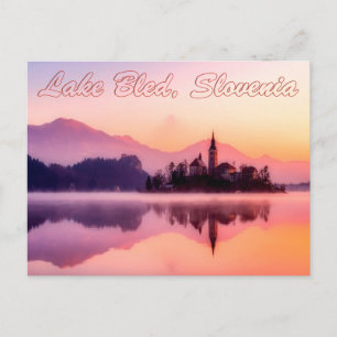 Lake Bled, Slovenia Beautiful Sunrise Postcard