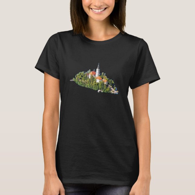 Lake Bled Slovenia Island Blejski otok Bled T-Shirt (Front)