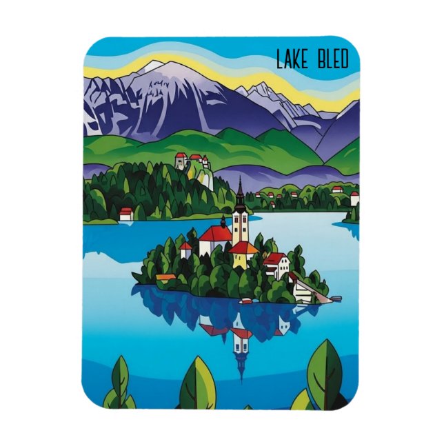Lake Bled Slovenia Magnet (Vertical)