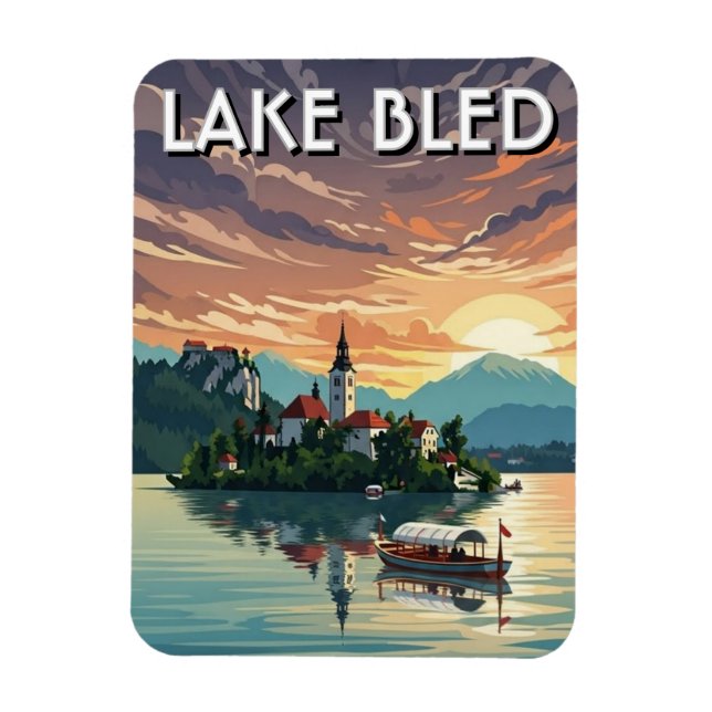 Lake Bled Slovenia Magnet (Vertical)