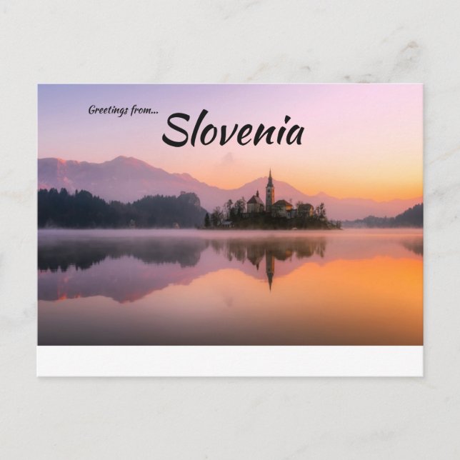 Lake Bled Slovenia Post Card (Front)