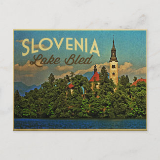 Lake Bled Slovenia Postcard