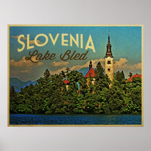 Lake Bled Slovenia Poster