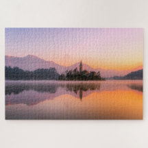 Wooden Jigsaw Puzzle Color : A, Size : 1500 Pieces Lake Bled Church On The Island Intellectual Game Art 0329 Slovenia 500/1000/1500/2000/3000/4000/5000/6000 Pieces