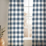 Lake Blue and White Buffalo Check Sheer Curtains<br><div class="desc">Design your own custom curtains in any color combination to perfectly coordinate with your home decor in any space! Use the design tools to change the background color behind the buffalo check plaid pattern, or add your own text to include a name, monogram initials or other special text. Every curtain...</div>