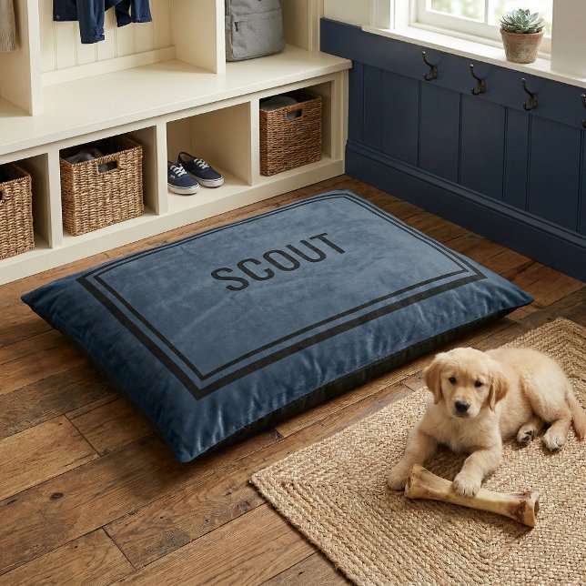 Lake Blue Custom Name Monogrammed Pet Bed (Creator Uploaded)