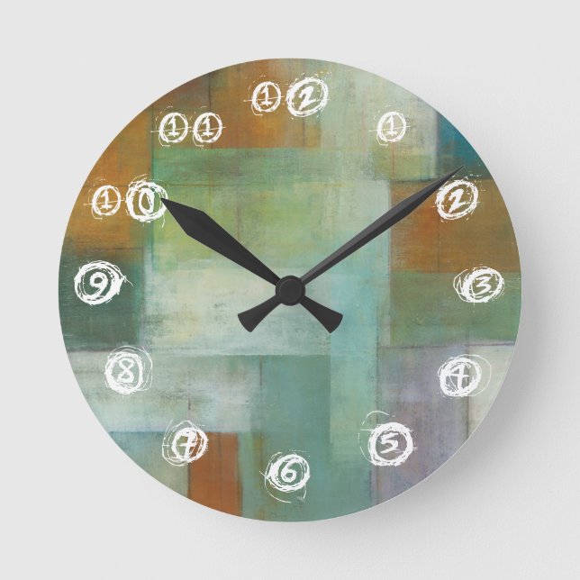 Lake Blue Essence II Round Clock (Front)