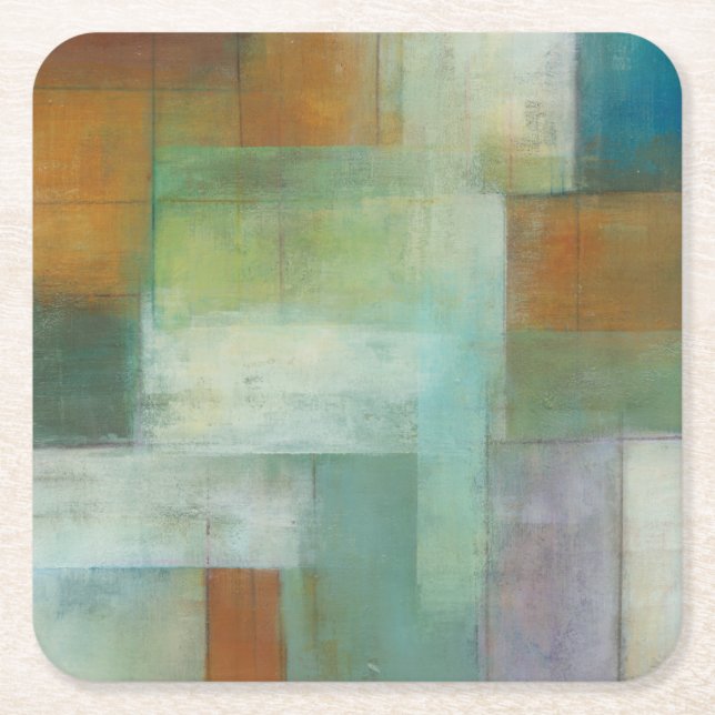 Lake Blue Essence II Square Paper Coaster (Front)