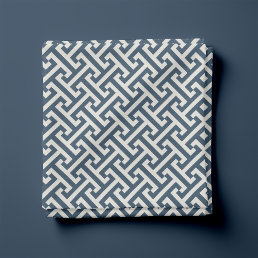 Lake Blue Greek Key Pattern Fabric