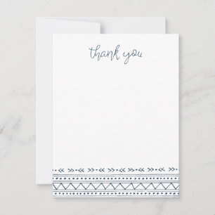 Lake Blue Modern Boho Thank You Note Card