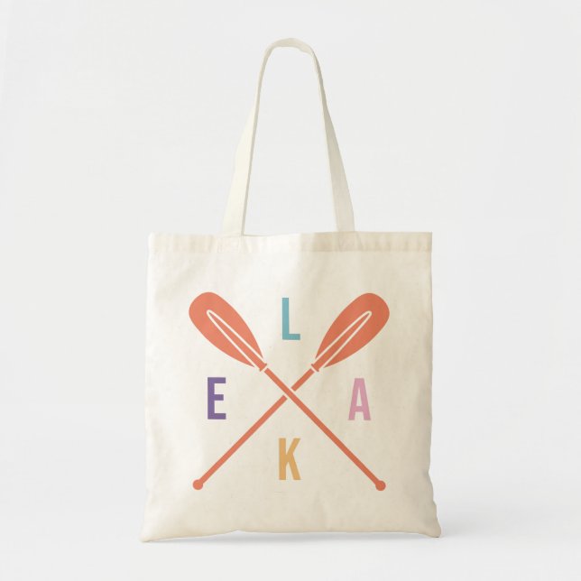 Lake Boat Paddles Tote Bag (Front)