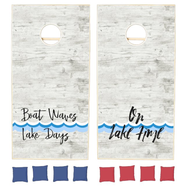 Lake Boating Boat Sayings Cornhole Set (Set)