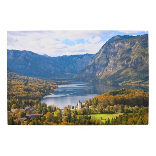 Lake Bohinj in Slovenia in autumn Metal Print