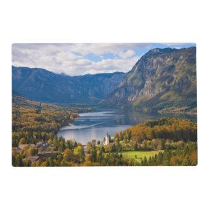 Lake Bohinj in Slovenia in autumn Placemat